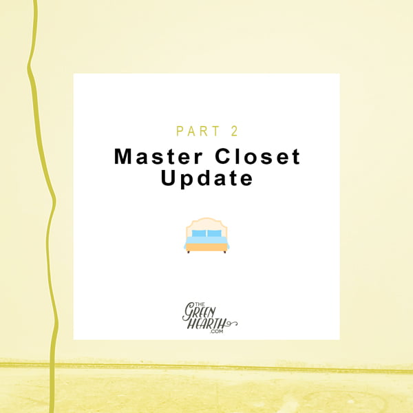 - Project Verde Update    Master ClosetPart 2blog - Master Closet Update, Part 2